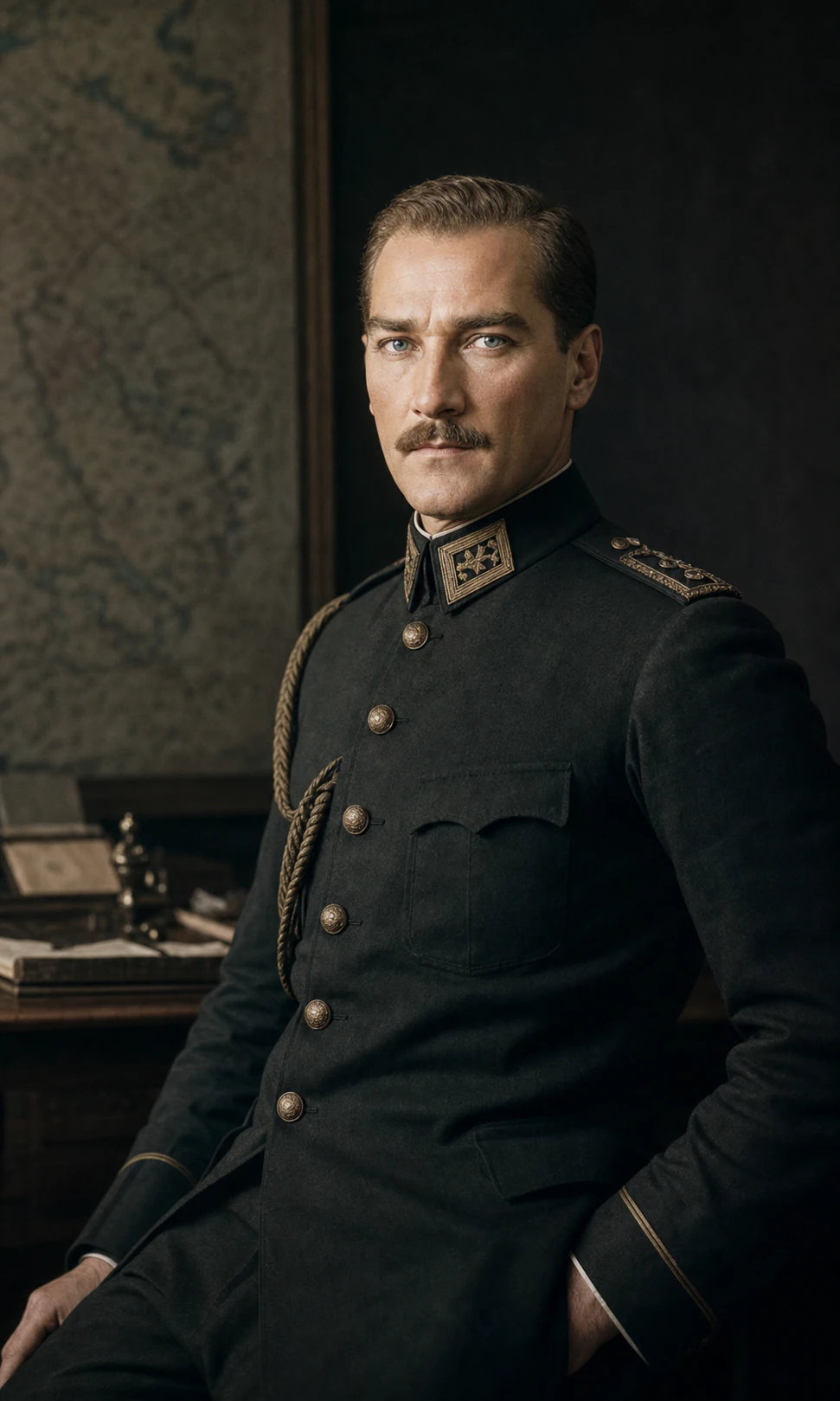 1914'te 33 yaşındaki Mustafa Kemal'in yapay zekâyla üretilmiş temsili portresi