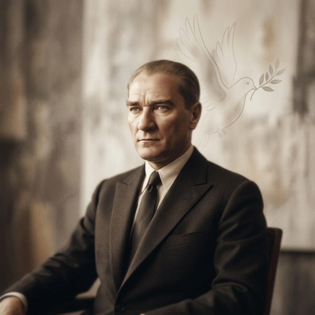 Atatürk Barış İllüstrasyonu