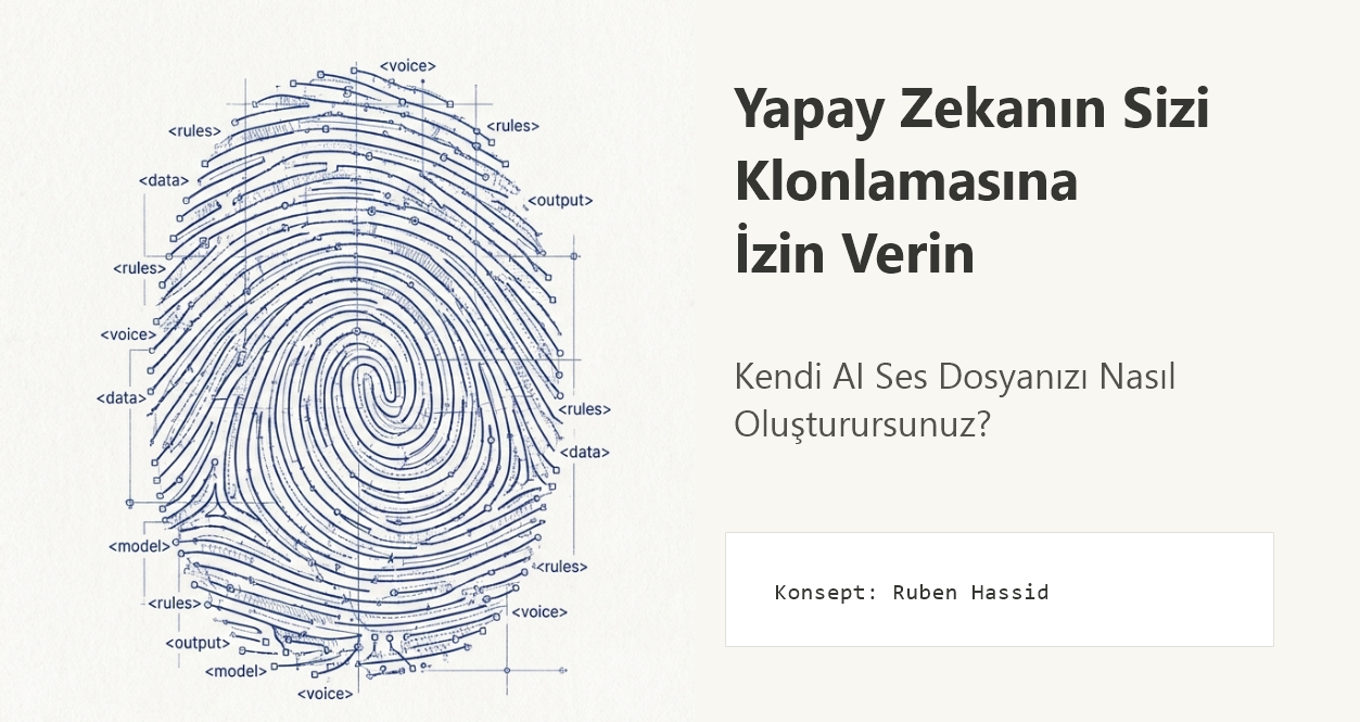 Parmak izi ve AI ses dosyası temalı kapak görseli